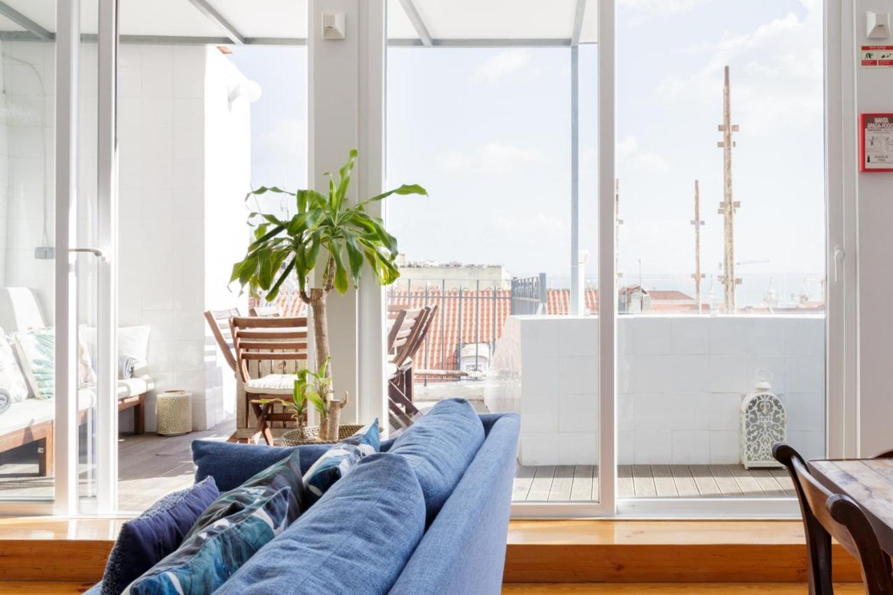 Amazing Rooftop Terrace With River And Historic City View 4 Bedrooms 4 Bathrooms Ac 19Th Century Building Chiado 리스본 외부 사진