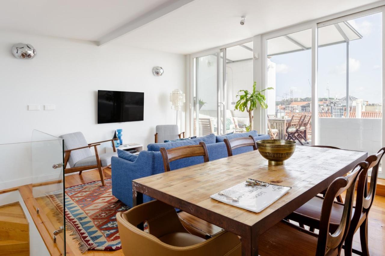 Amazing Rooftop Terrace With River And Historic City View 4 Bedrooms 4 Bathrooms Ac 19Th Century Building Chiado 리스본 외부 사진