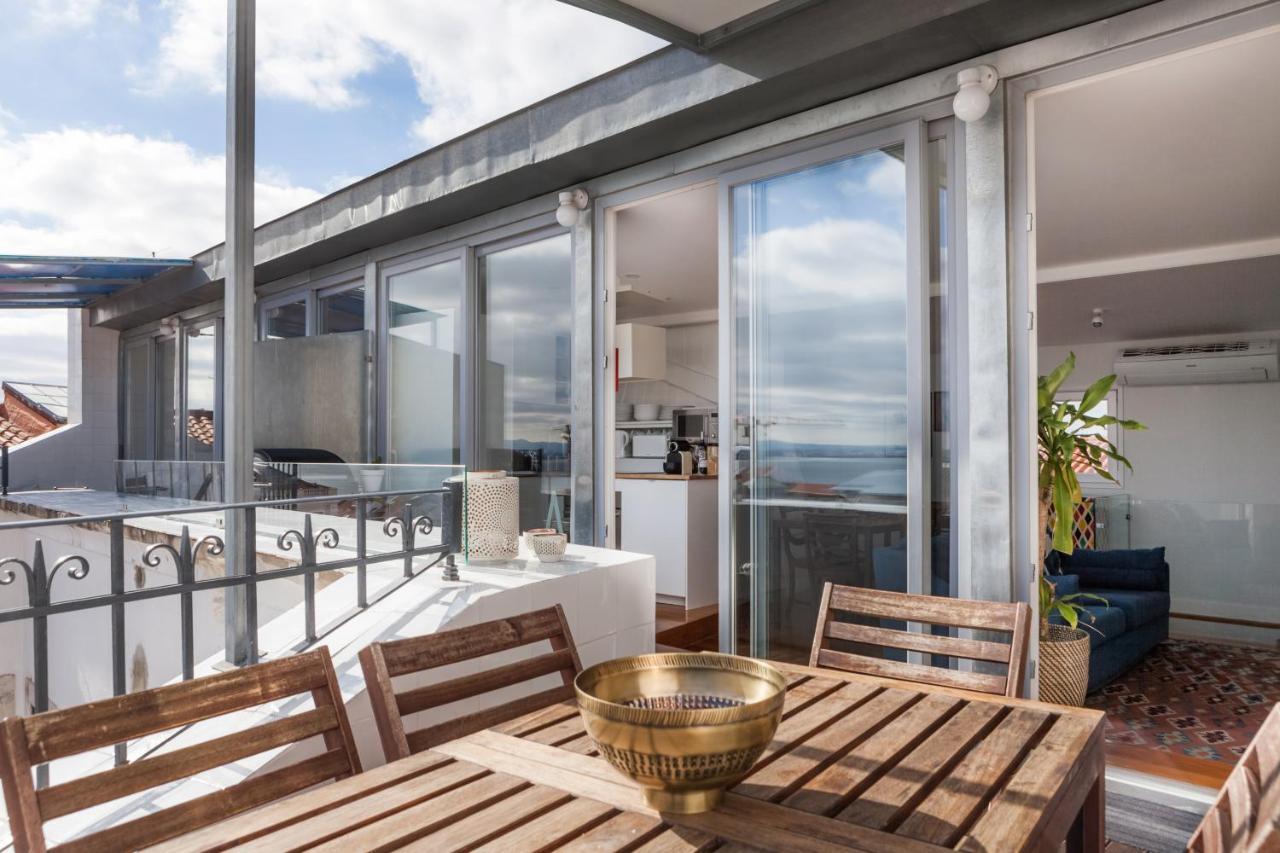 Amazing Rooftop Terrace With River And Historic City View 4 Bedrooms 4 Bathrooms Ac 19Th Century Building Chiado 리스본 외부 사진