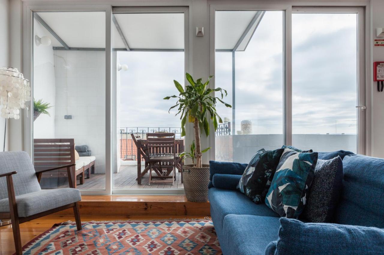 Amazing Rooftop Terrace With River And Historic City View 4 Bedrooms 4 Bathrooms Ac 19Th Century Building Chiado 리스본 외부 사진